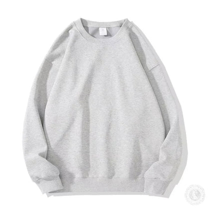New unisex style solid color round neck sweatshirt for both men and women
