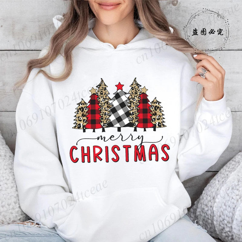 Christmas Trees Print Daily Women Men Christmas Tree Sweatshirts Tops