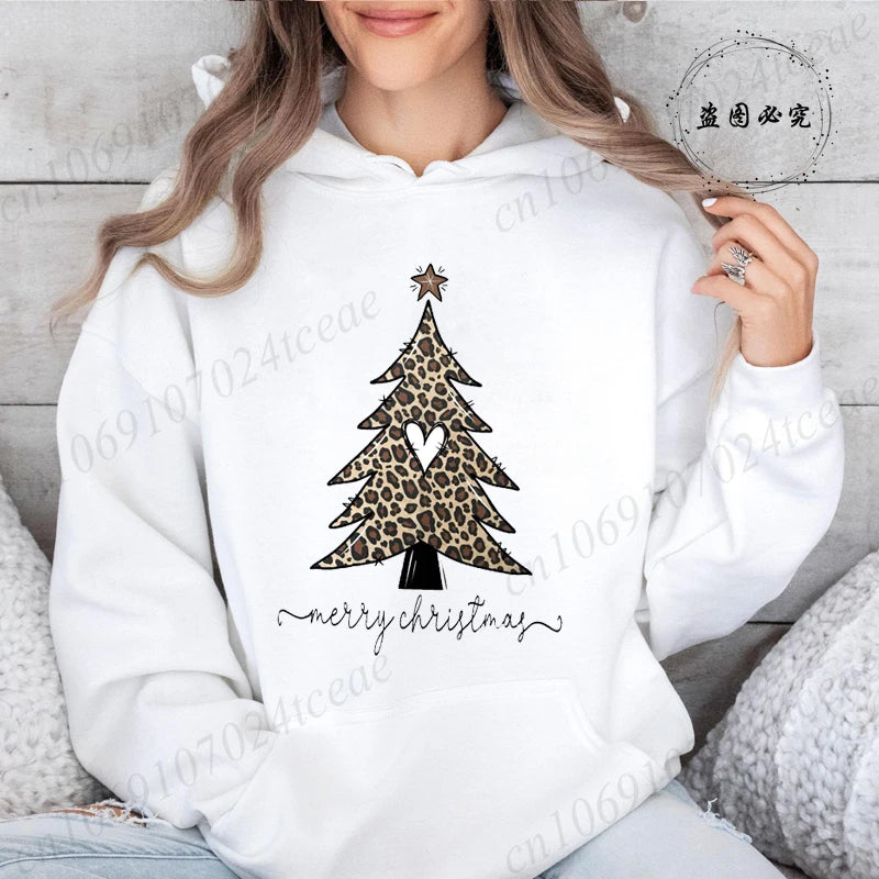 Christmas Trees Print Daily Women Men Christmas Tree Sweatshirts Tops