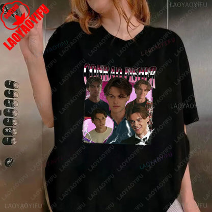 Team Conrad Cousins Beach Retro The Summer I Turned Pretty Graphic T Shirts Woman Man Fashion Casual Cotton T-shirt Streetwear